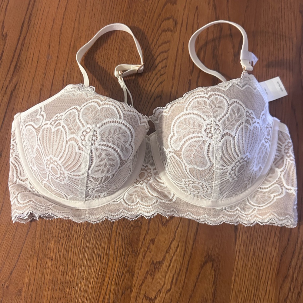 36C Aerie Lace Bra in Cream
